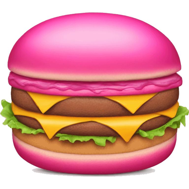 Pink burger emoji