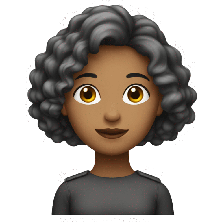 quero um emoji de uma mulher branca de cabelo cacheado curtinho preto emoji