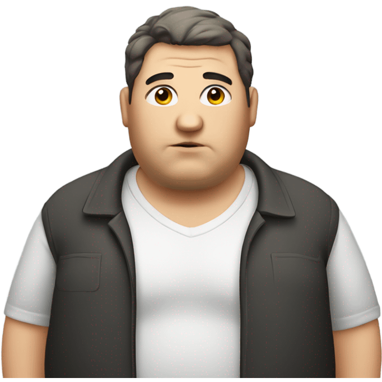 Obese man  emoji