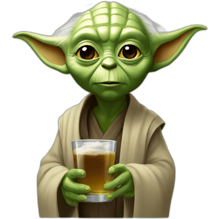 Maître yoda drinks emoji