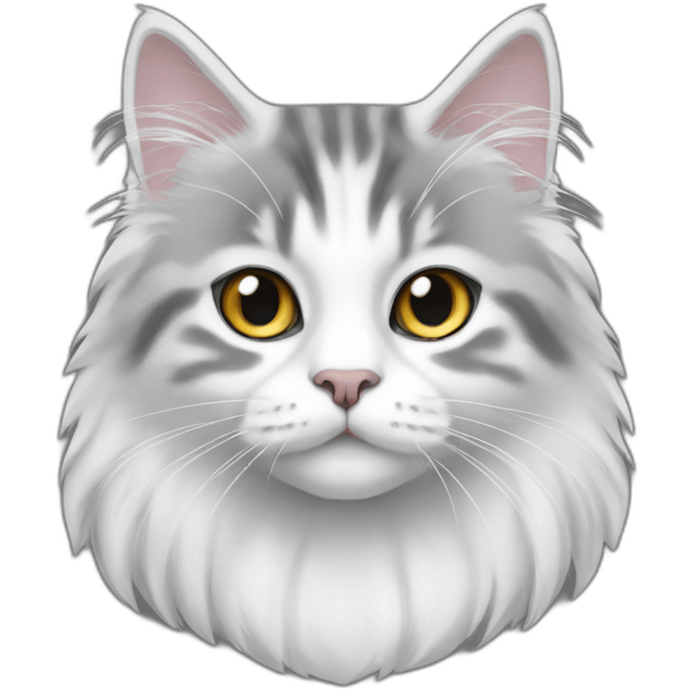 White and gray Siberian Cat emoji