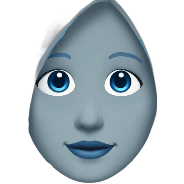 Blue Cortana digital lines emoji