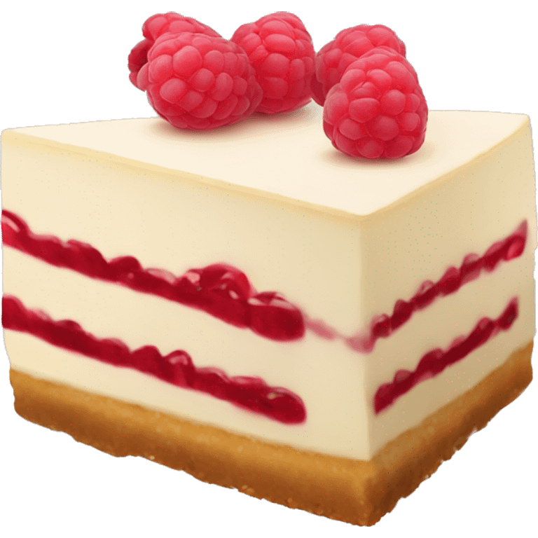 Cheesecake with raspberries emoji