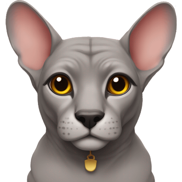 Gray Sphinx in a red sweater emoji