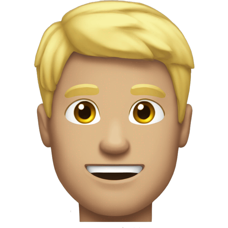 muscular man with blonde hair and bgbt emoji