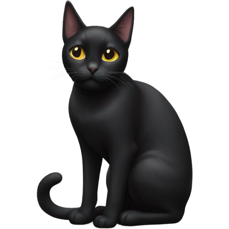 black cat with pew pew emoji