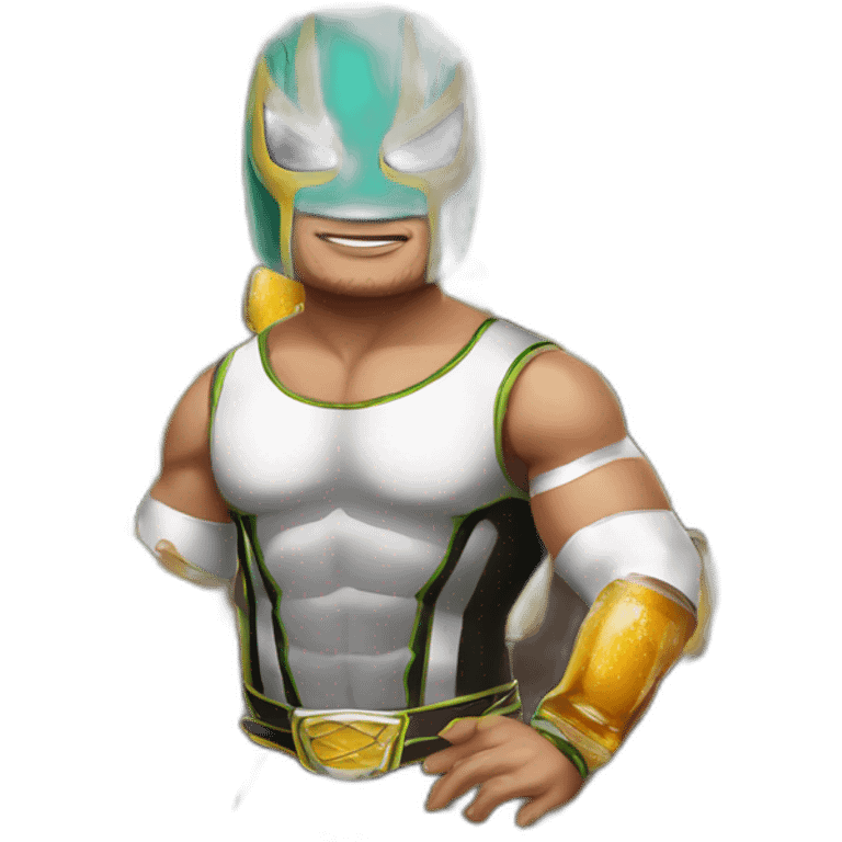 Rey Mysterio qui boit une bière emoji