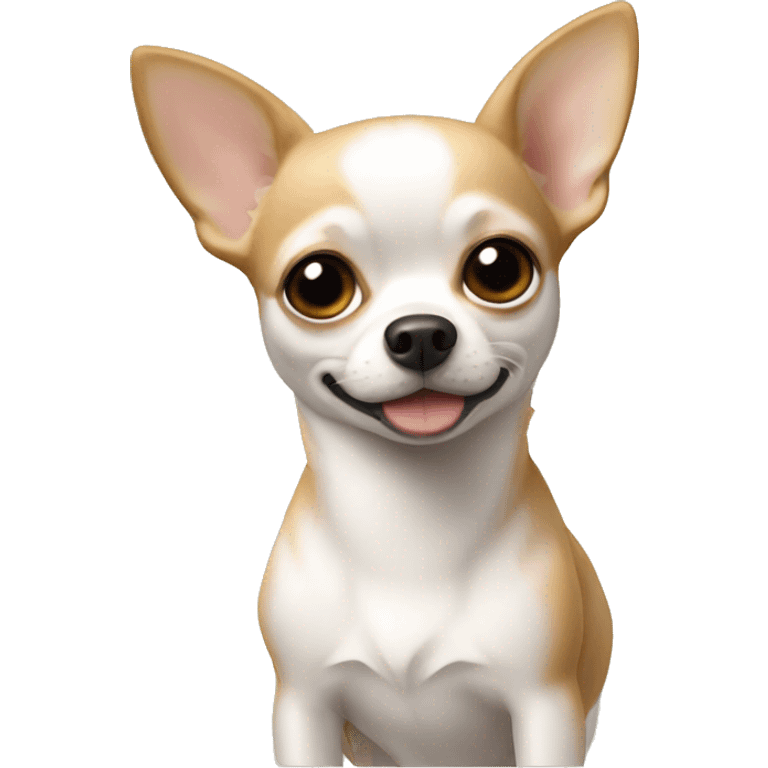 Un Chihuahua crema y blanco  emoji