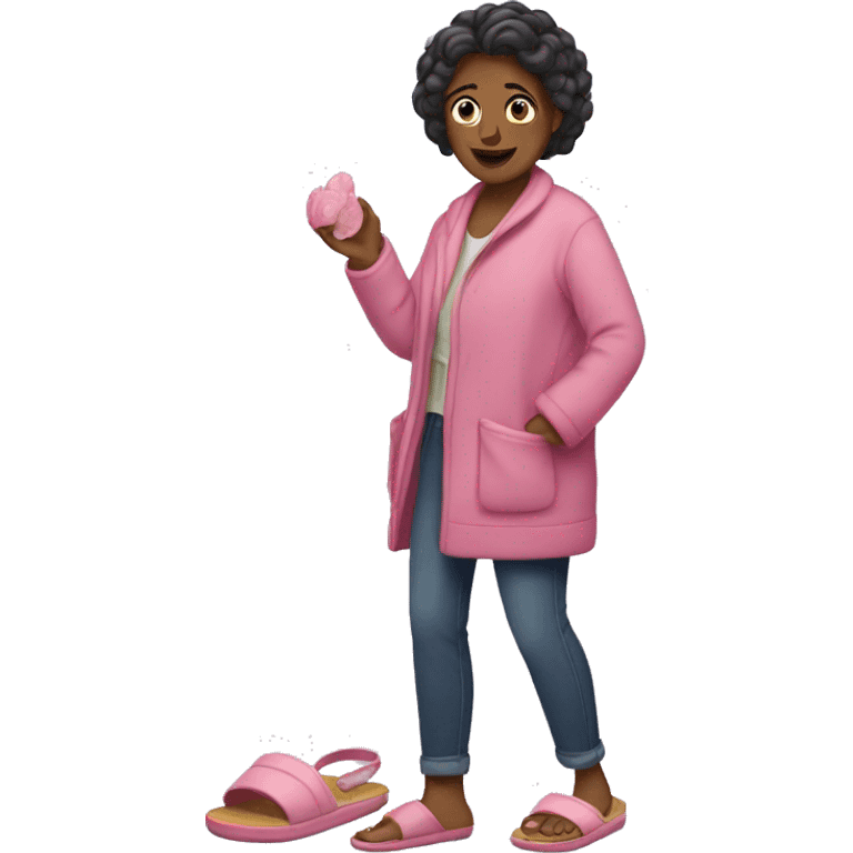 woman with slipper emoji