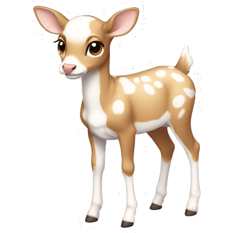 piebald fawn pretty fullbody emoji