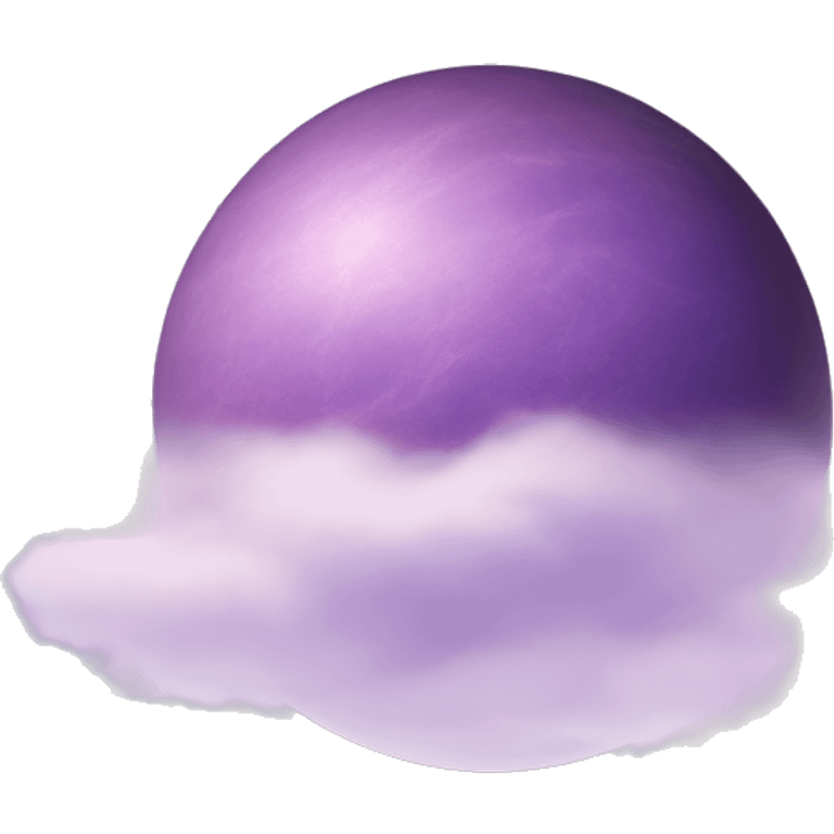 Pastel purple planet with fog emoji