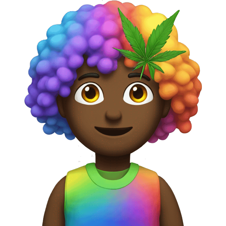 rainbow weed emoji