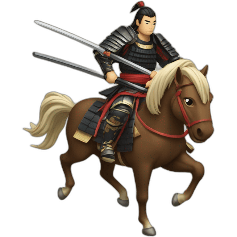 Samurai riding a horse  emoji