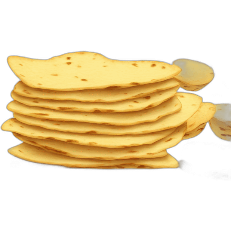 Small Stack of tortillas with some grill marks emoji