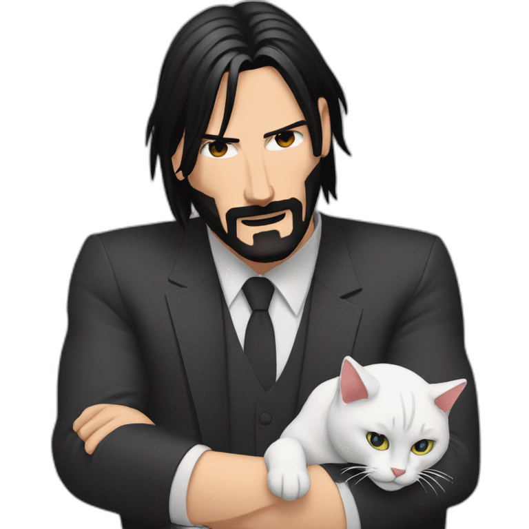 john wick loves cat emoji