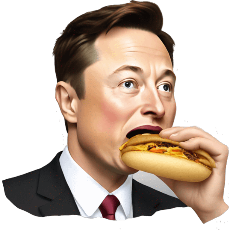 Elon Musk eating one venezuelan arepa emoji