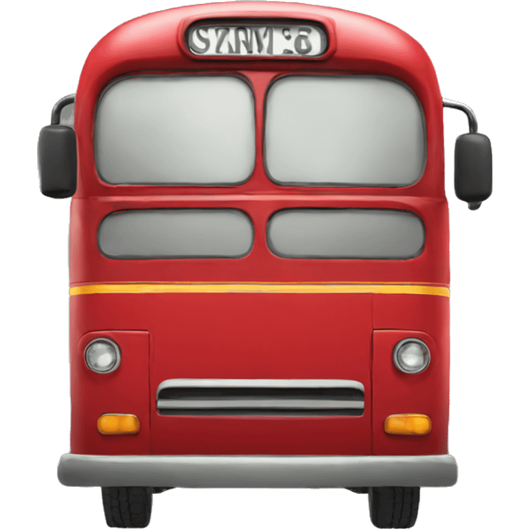 Red bus emoji