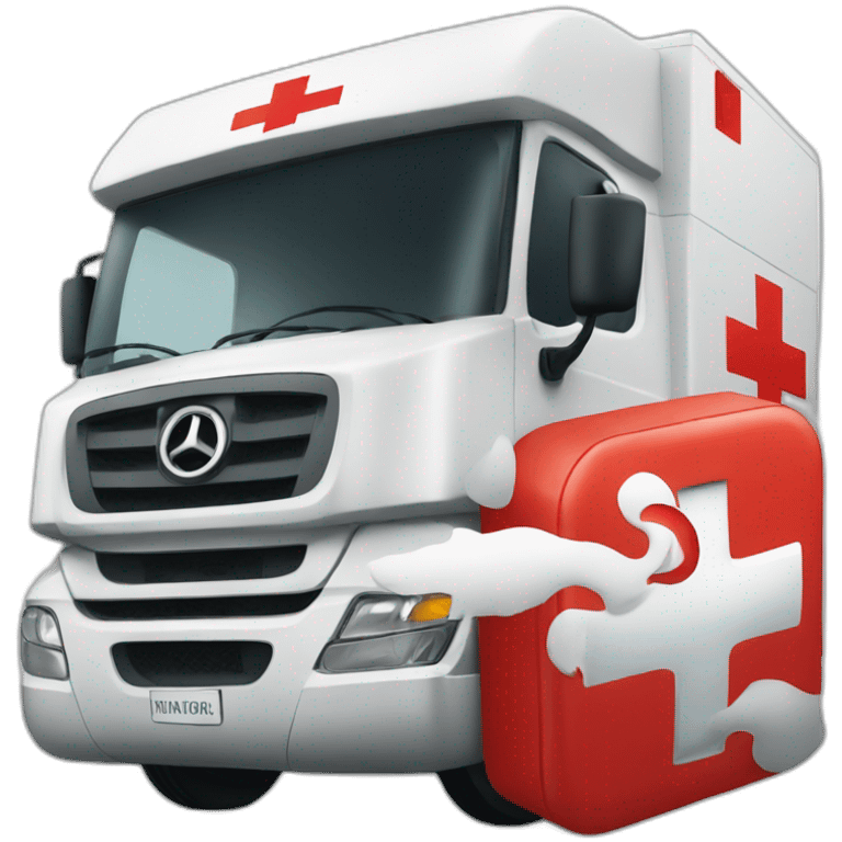 Red cross logo logistics emoji