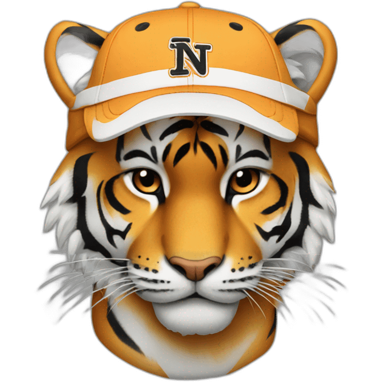 tiger with nike hat emoji