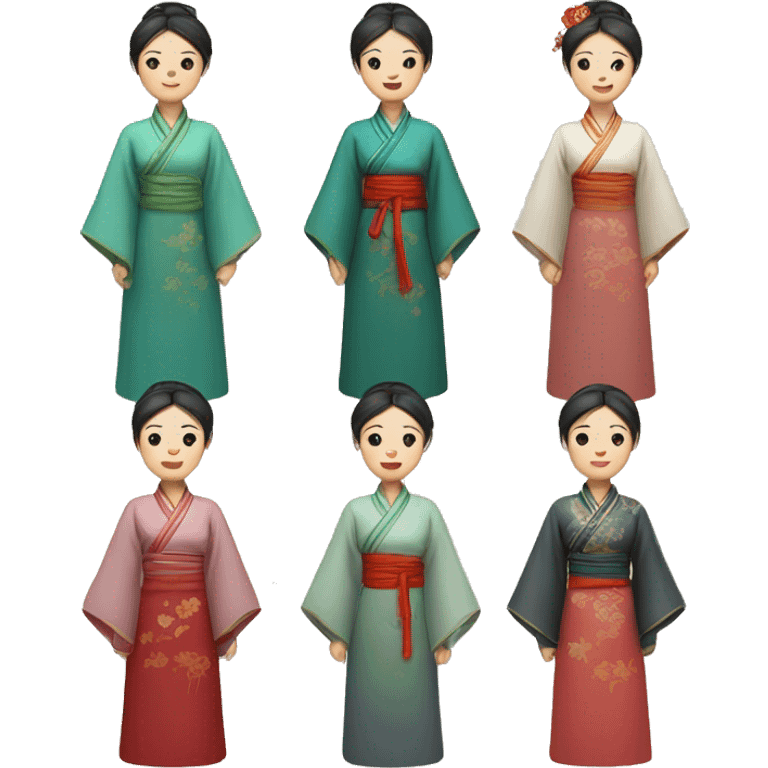 Chinese lady wear Chinese traditional clothes emoji