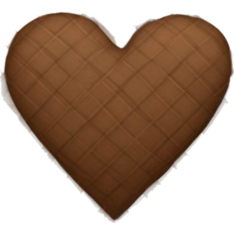 Brown plaid heart  emoji