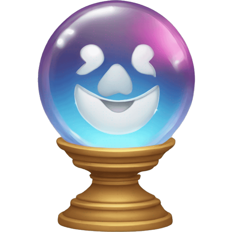 Crystal ball with heart emoji