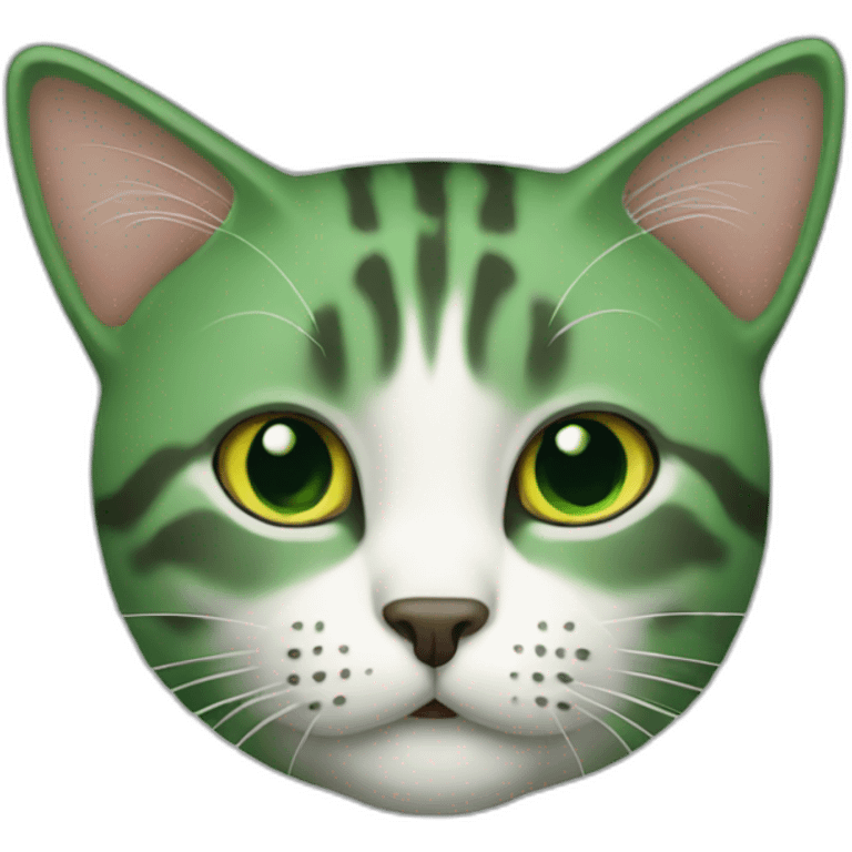 green non striped cat body emoji