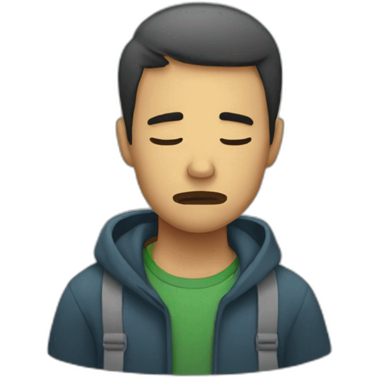 Depressed man emoji