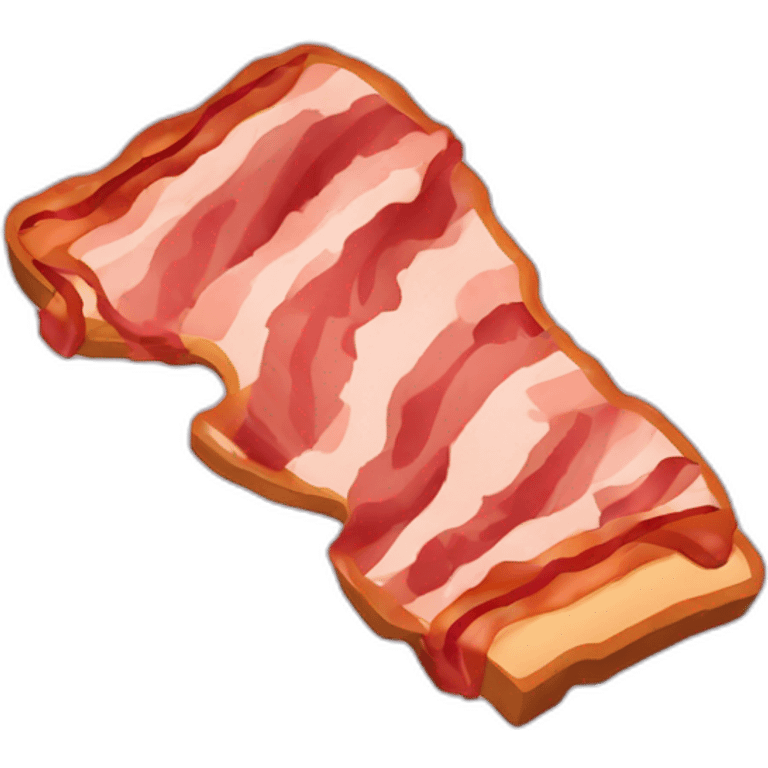 two pieces of bacon flat high resolution emoji