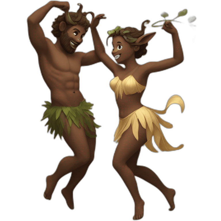 satyr and nymph dancing emoji