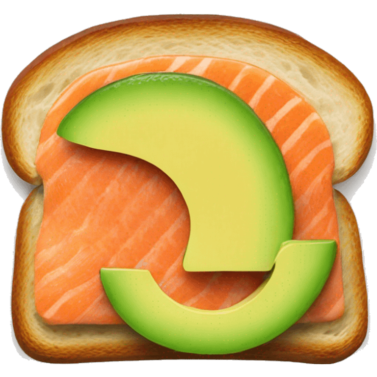 Avacado salmon toast emoji