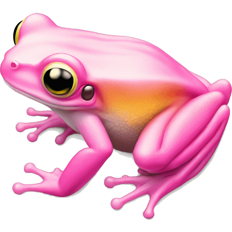 Ombré Pink tree frog emoji