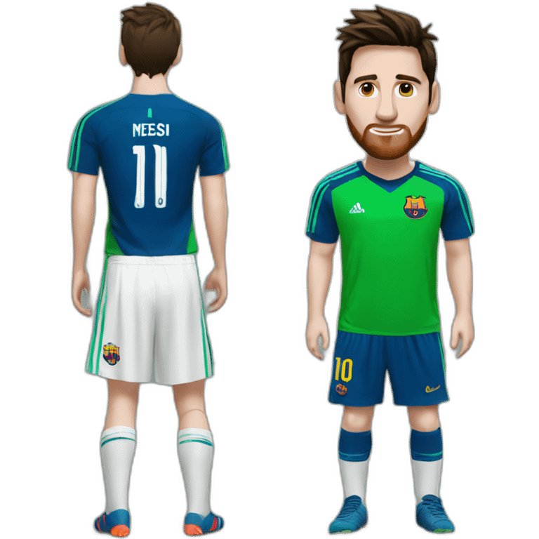 messi con una camiseta verde emoji