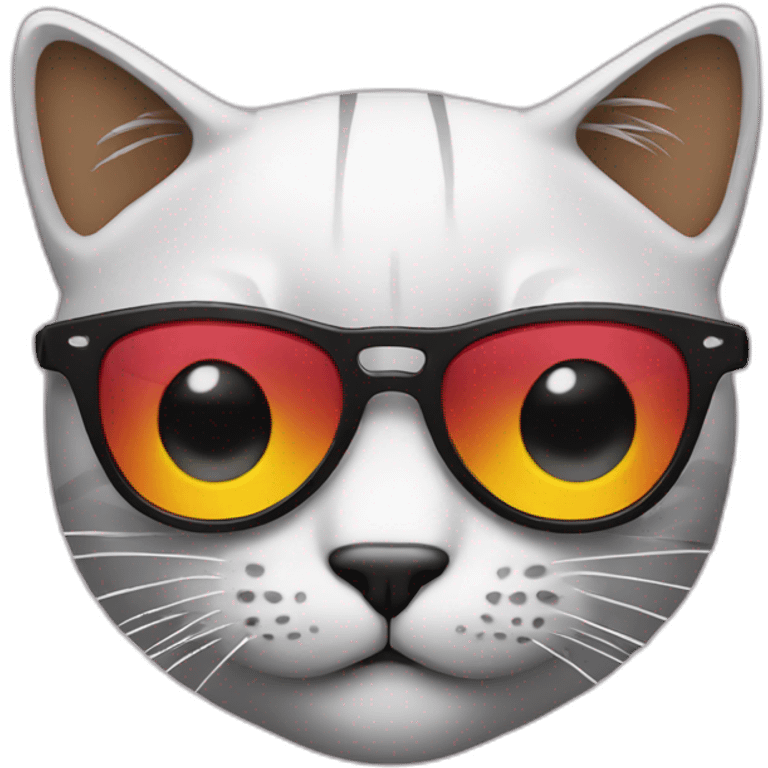 cool cat with heart shades emoji