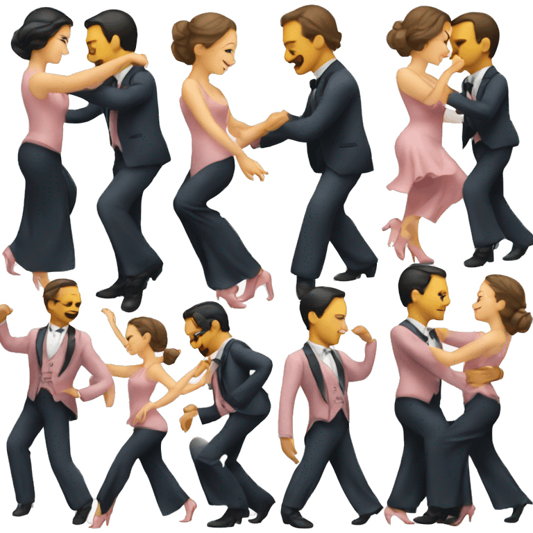 A couple dancing the Argentine tango emoji