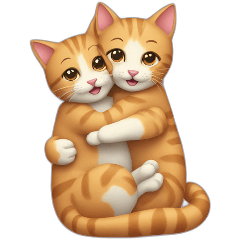 hugging cats emoji