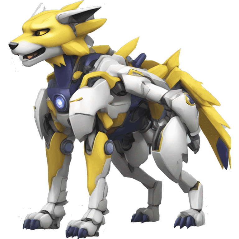 WereGarurumon-Renamon-Medabot-Mecha full body emoji