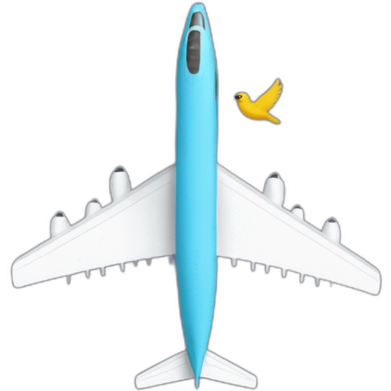 Aeroplane with bird wings emoji