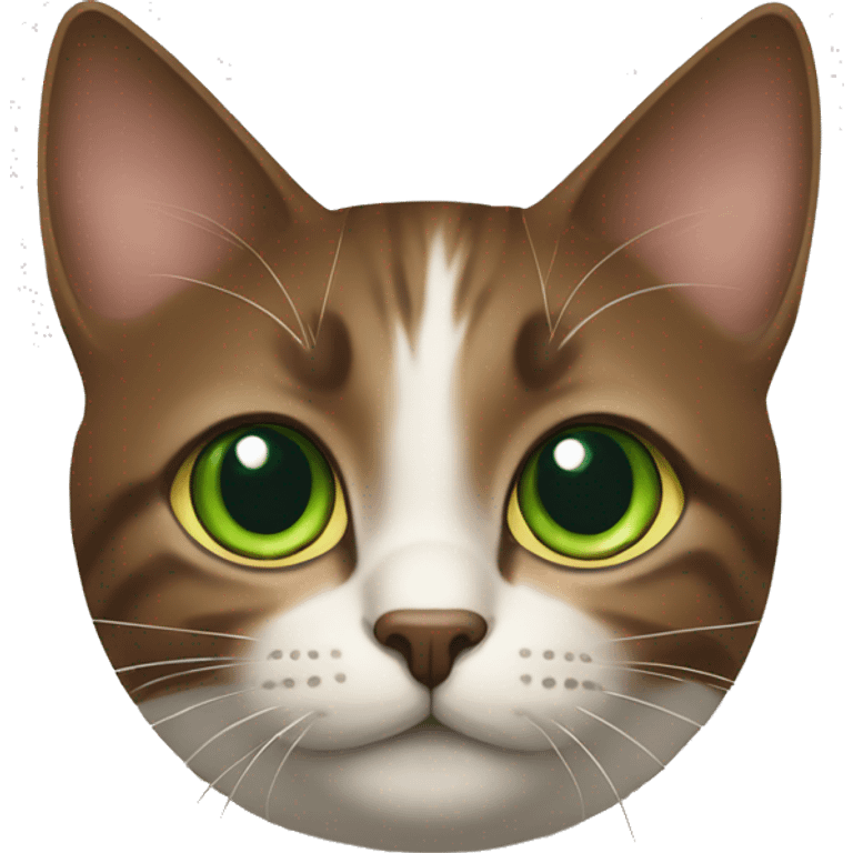 chat-tricolore-marron-yeux-vert emoji