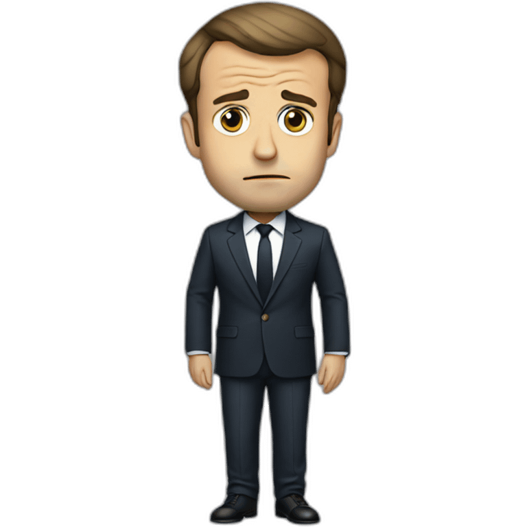 Emmanuel macron sad full body emoji