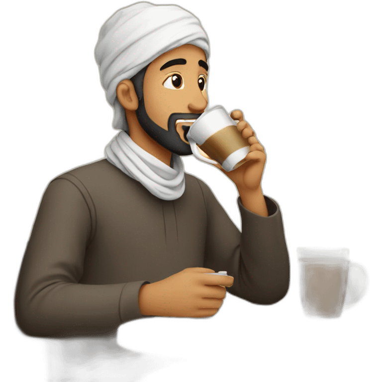 muslim drinking chai emoji