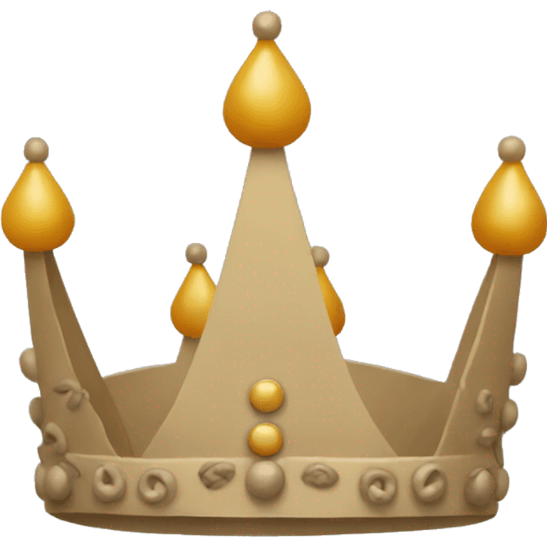 Crown with stick legs and hands emoji