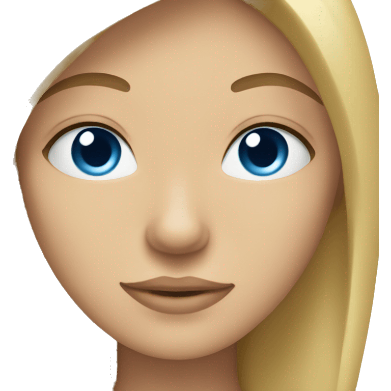 Blonde lady with blue eyes, straight hair with arms crossed as an X shape  emoji