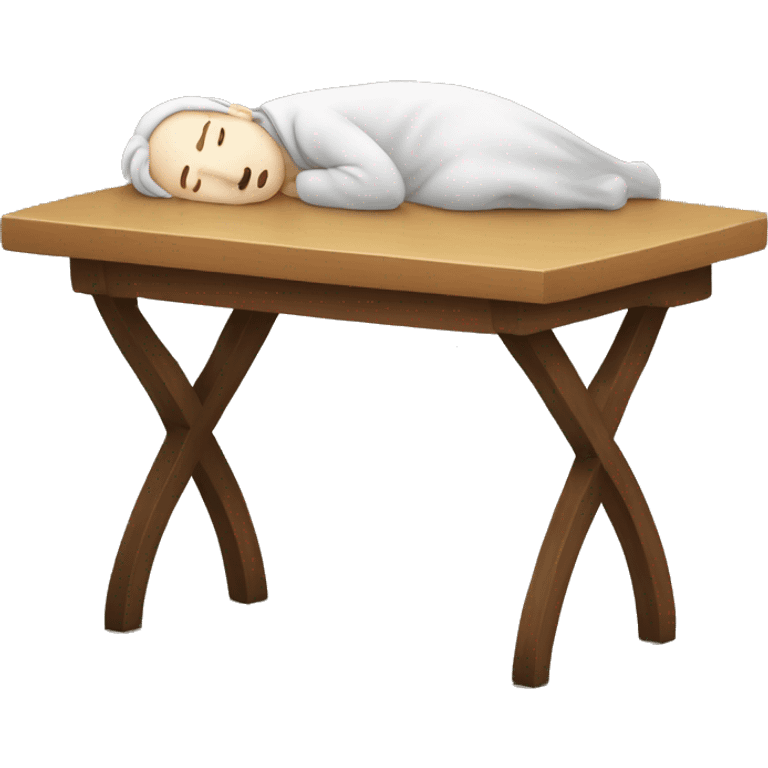 sleeping in the table emoji