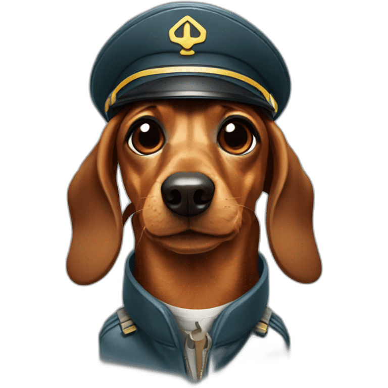 daschund pilot emoji