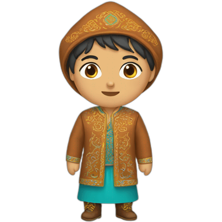 Kazakh with Kazakh clothes emoji