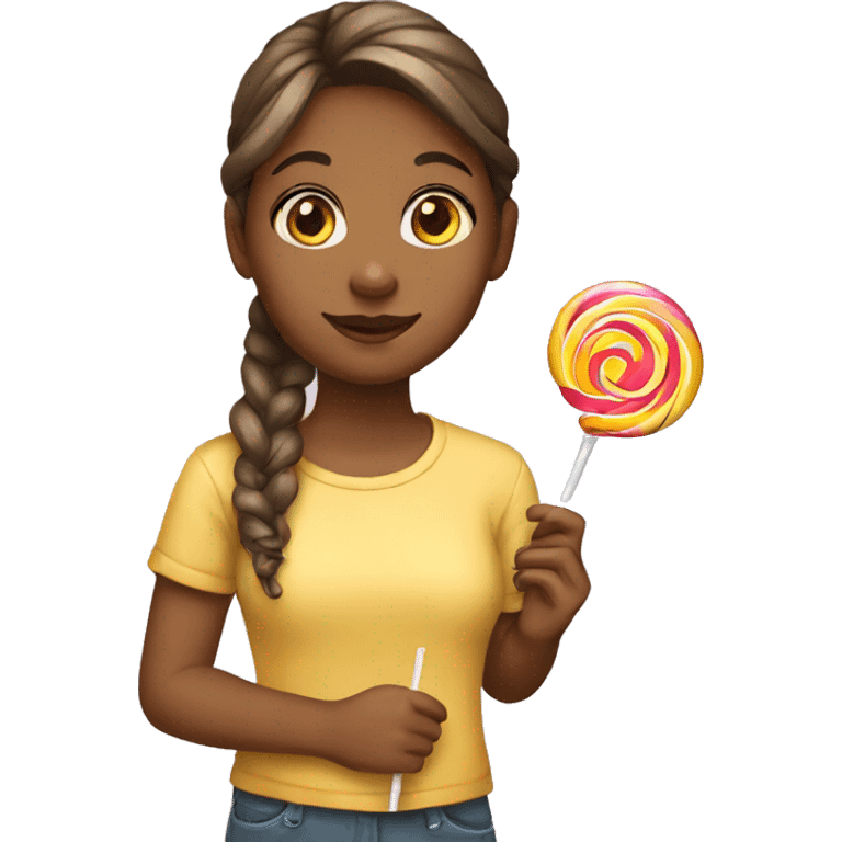 girl with lollipop emoji