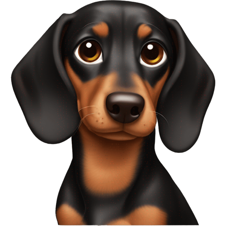 Dachshund black and brown emoji