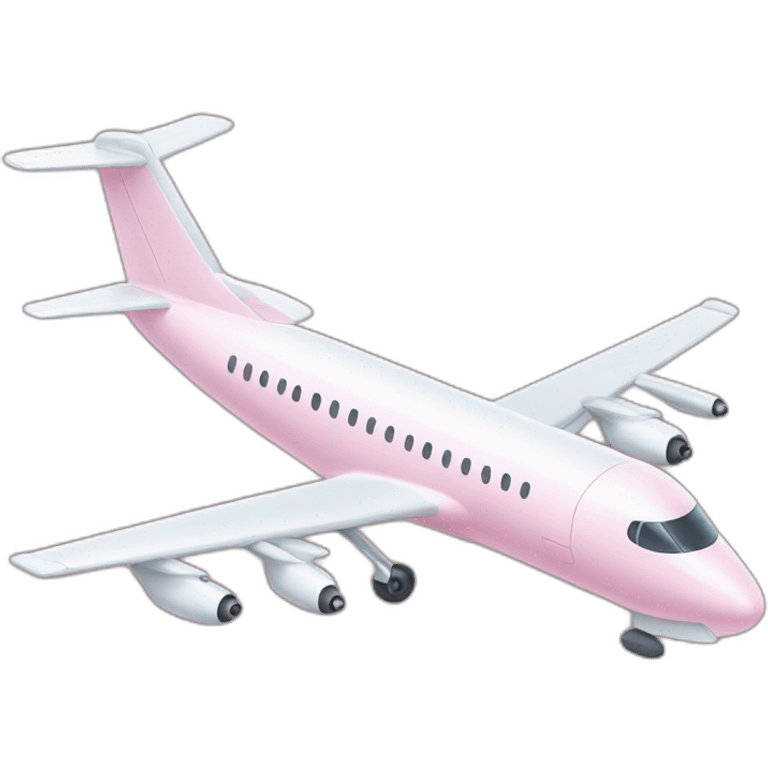 Pastel pink cartoon plane emoji