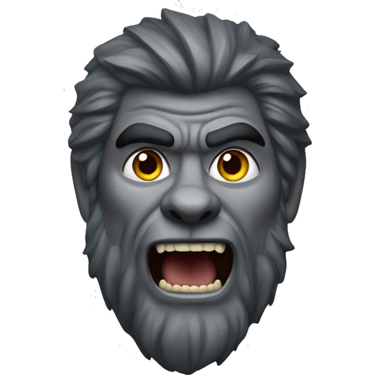 The wolf man emoji